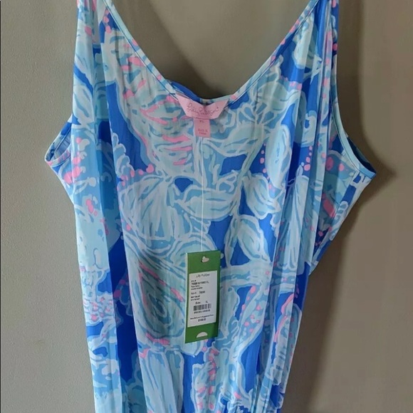 Lilly Pulitzer Deanna Romper in Bay Blue, NWT size XL. - Picture 2 of 9